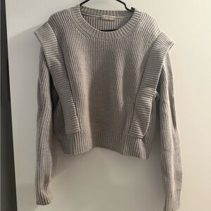 Aritzia Light Gray Crew Neck Sweater